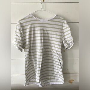 H&M Green Horizontal Striped T-Shirt
